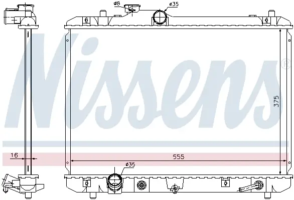 Schnäppchen NISSENS 641755 - Kühler, Motorkühlung