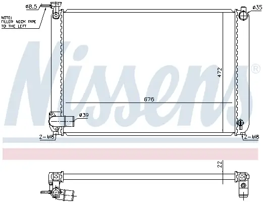 Preiswert NISSENS 646829 - Kühler, Motorkühlung