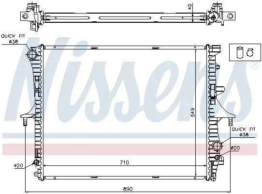 Jetzt Kaufen NISSENS 65275A - Kühler, Motorkühlung - ** FIRST FIT **