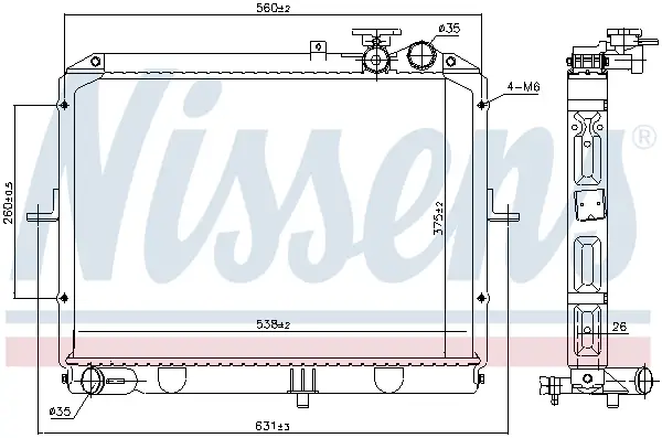 NISSENS 66645 - Kühler, Motorkühlung Nur Heute