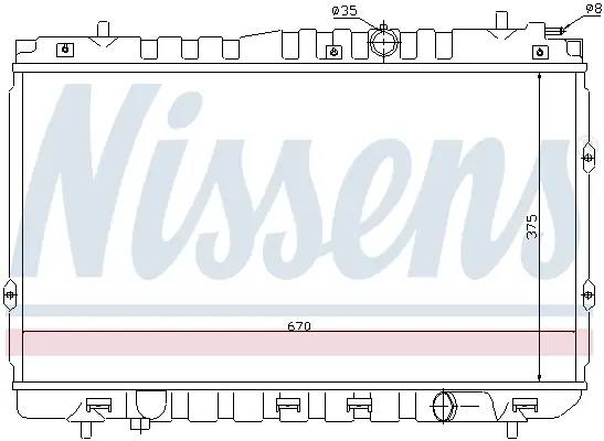 Neue Ware NISSENS 66680 - Kühler, Motorkühlung