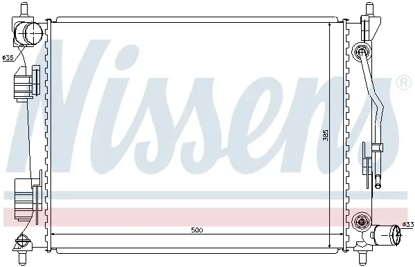 NISSENS 66757 - Kühler, Motorkühlung Super-Preis