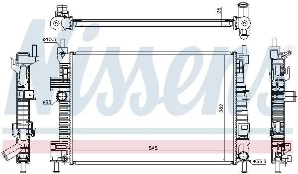 NISSENS 66869 - Kühler, Motorkühlung Top-Angebot