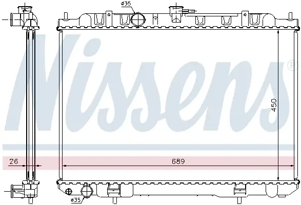 NISSENS 68705A - Kühler, Motorkühlung - ** FIRST FIT ** Meistverkauft