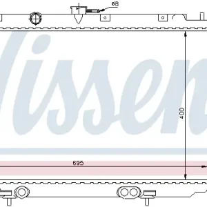 Echt NISSENS 68718 - Kühler, Motorkühlung