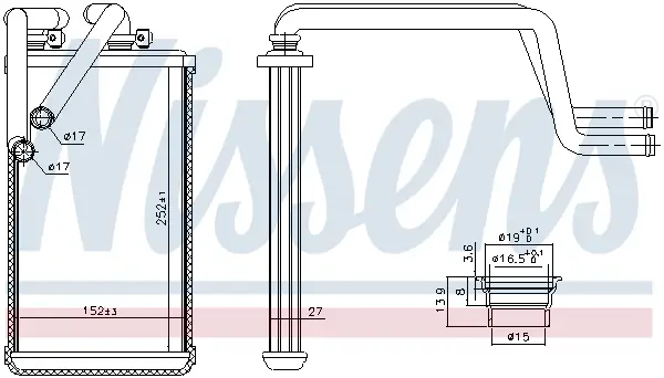 NISSENS 707074 - Wärmetauscher, Innenraumheizung Billig