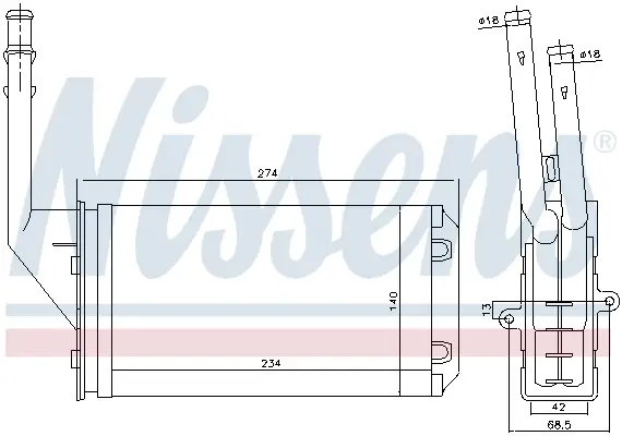 NISSENS 71143 - Wärmetauscher, Innenraumheizung Wochenendangebot