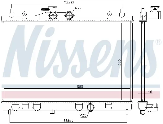 Kracherpreis NISSENS 68741 - Kühler, Motorkühlung