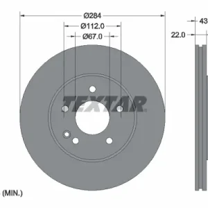 TEXTAR 92059405 - Bremsscheibe - PRO+ Mega-Angebot