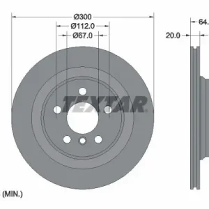 TEXTAR 92326905 - Bremsscheibe - PRO+ Solange Der Vorrat Reicht