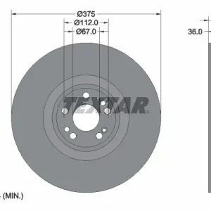 Geprüft TEXTAR 92346705 - Bremsscheibe - PRO+