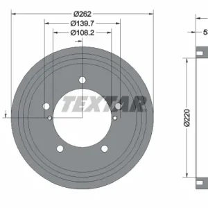 Ausverkauf TEXTAR 94045700 - Bremstrommel