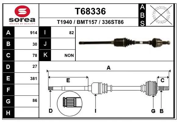 EAI T68336 - Antriebswelle Jetzt Bestellen