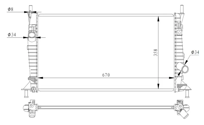NRF 550014 - Kühler, Motorkühlung Mega-Angebot