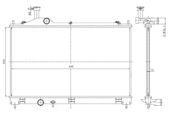 Preisreduziert NRF 550025 - Kühler, Motorkühlung