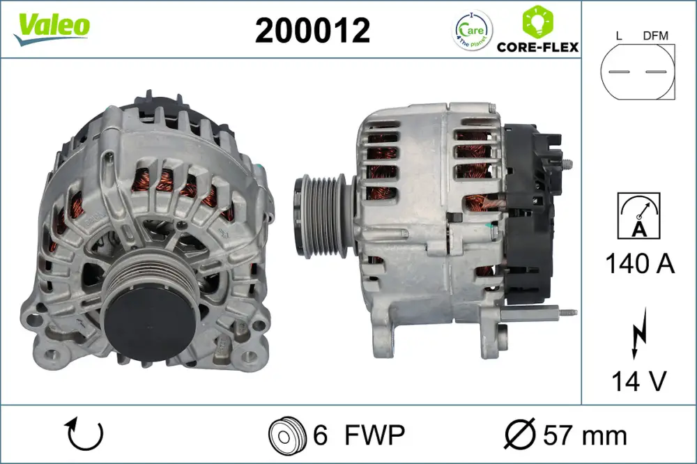 Neue Ware VALEO 200012 - Generator - VALEO CORE-FLEX