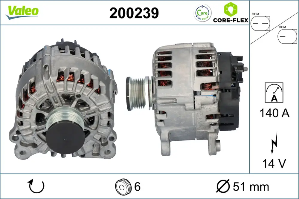 Nur Heute VALEO 200239 - Generator - VALEO CORE-FLEX