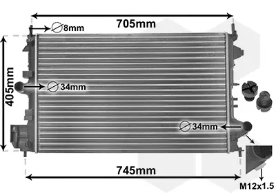 Expressversand VAN WEZEL 37002462 - Kühler, Motorkühlung - *** IR PLUS ***