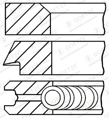 Highlight GOETZE ENGINE 08-337700-00 - Kolbenringsatz
