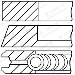 GOETZE ENGINE 08-432907-00 - Kolbenringsatz - Goetze Diamond Coated LKZ-Ring Begrenztes Angebot
