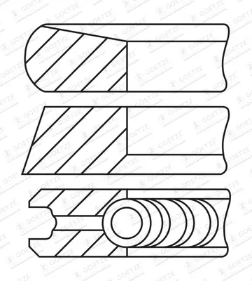 GOETZE ENGINE 08-443108-00 - Kolbenringsatz - Goetze Diamond Coated LKZ-Ring Jetzt Kaufen