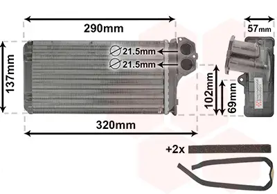 VAN WEZEL 40006226 - Wärmetauscher, Innenraumheizung - *** IR PLUS *** Geprüft