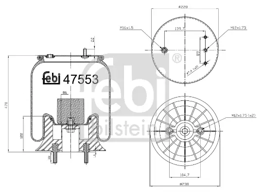 FEBI BILSTEIN 47553 - Federbalg, Luftfederung Direktkauf