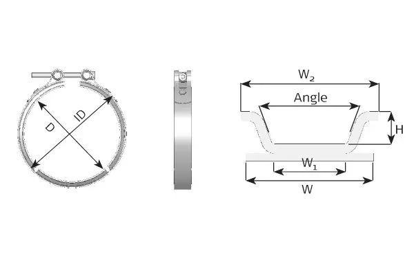 Begrenztes Angebot DINEX 68858 - Klemmstück, Abgasanlage