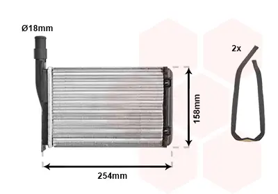 Nur Heute VAN WEZEL 43006087 - Wärmetauscher, Innenraumheizung - *** IR PLUS ***