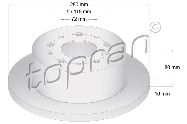 Letzte Chance TOPRAN 722 596 - Bremsscheibe