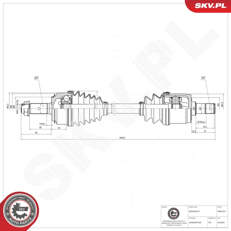 ESEN SKV 40SKV221 - Antriebswelle Knallerangebot
