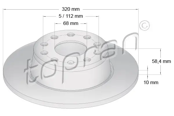 TOPRAN 117 600 - Bremsscheibe Neu