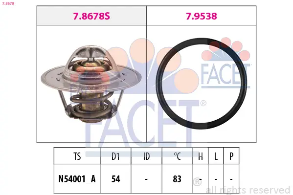 FACET 7.8678 - Thermostat, Kühlmittel Solange Der Vorrat Reicht