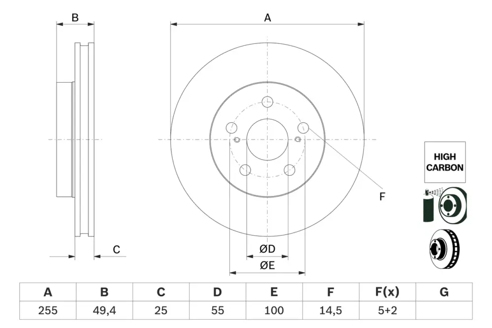 Jetzt Kaufen BOSCH 0 986 479 F72 - Bremsscheibe