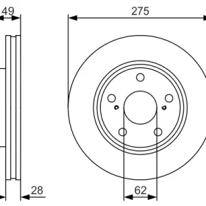 BOSCH 0 986 479 R58 - Bremsscheibe Sonderaktion