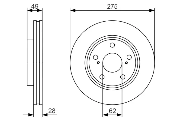 BOSCH 0 986 479 R58 - Bremsscheibe Sonderaktion