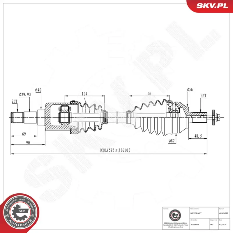 ESEN SKV 40SKV073 - Antriebswelle Angebot
