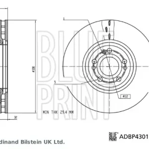 BLUE PRINT ADBP430180 - Bremsscheibe Online Kaufen