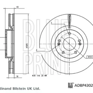 BLUE PRINT ADBP430235 - Bremsscheibe Versand Am Gleichen Tag