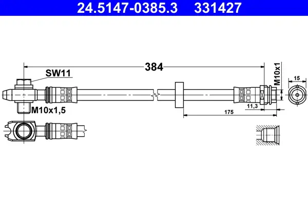 ATE 24.5147-0385.3 - Bremsschlauch Top-Preis