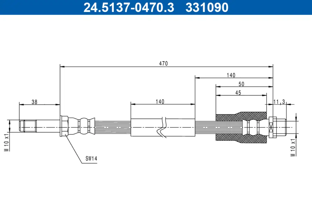 ATE 24.5137-0470.3 - Bremsschlauch Letzte Chance