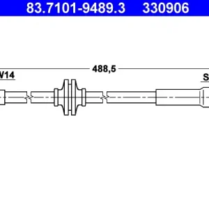 Sofort Bestellen ATE 83.7101-9489.3 - Bremsschlauch