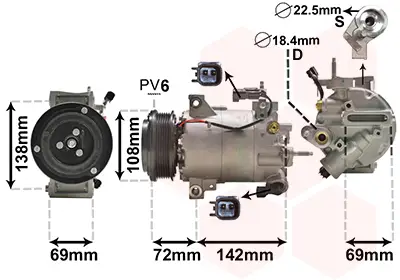 VAN WEZEL 1800K603 - Kompressor, Klimaanlage Neue Ware