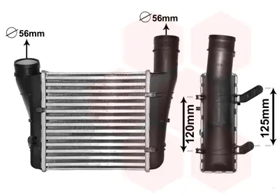 Markenprodukt VAN WEZEL 03004221 - Ladeluftkühler