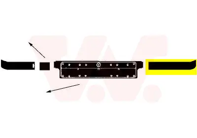 VAN WEZEL 0640581 - Zier-/Schutzleiste, Stoßfänger - ** Equipart ** Beliebt