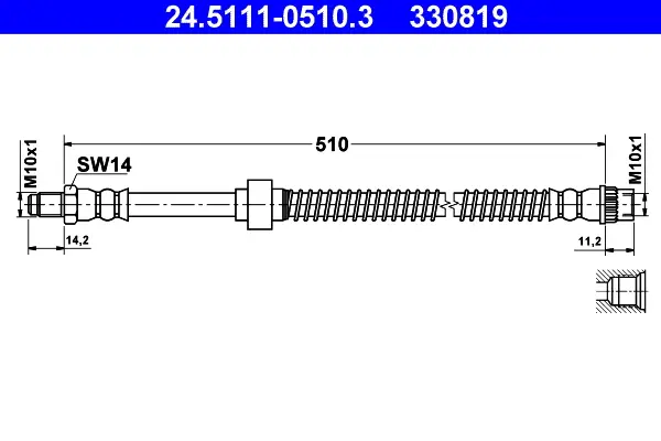 ATE 24.5111-0510.3 - Bremsschlauch Jetzt Kaufen