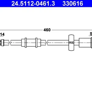 Top-Seller ATE 24.5112-0461.3 - Bremsschlauch