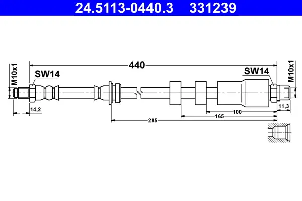 ATE 24.5113-0440.3 - Bremsschlauch Preisknaller
