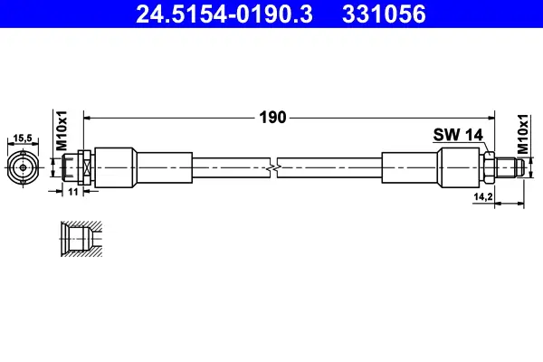ATE 24.5154-0190.3 - Bremsschlauch Rabatt