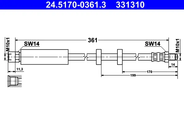 ATE 24.5170-0361.3 - Bremsschlauch Online Kaufen